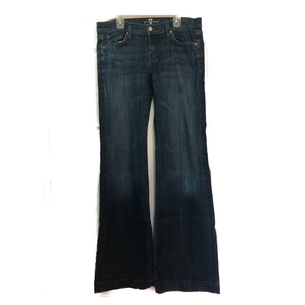 low rise flare jeans